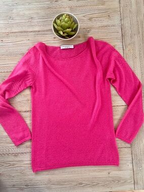 Brunello Cucinelli Cashmere Silk Sweater M Pink Lightweight Luxury Knit